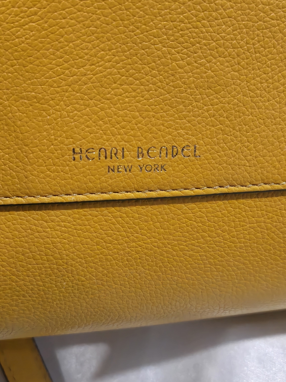 henri bendel Authentic Worth Avenue Yellow Leather Tassel Tote - Picture 12 of 16